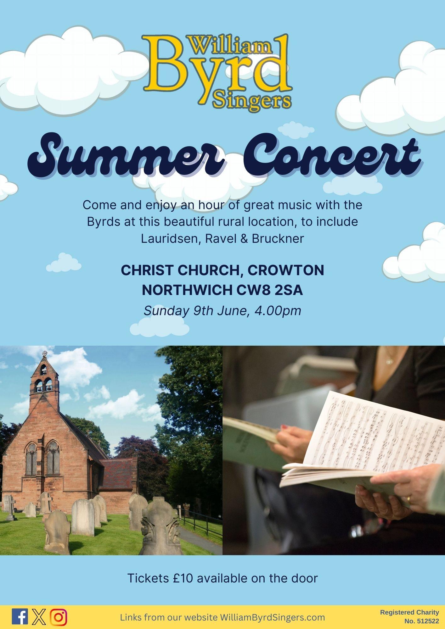 William Byrd Singers - 09/06/2024 4:00pm - Summer Music in Crowton